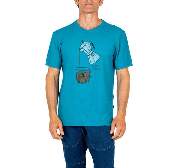 Maglia in jersey leggero di cotone biologico con stampa frontale, vestibilità regolare e realizzata in Italia