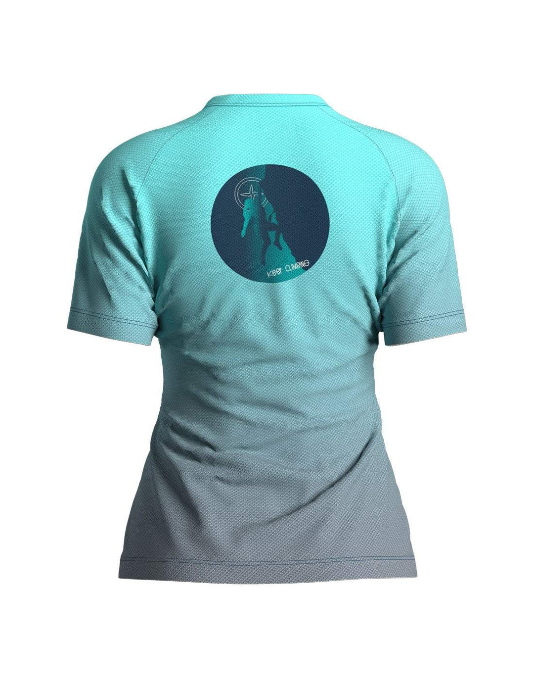 Maglietta tecnica da donna Dru Lady per attività outdoor color Ceramic e Gibraltar Sea, leggera e traspirante