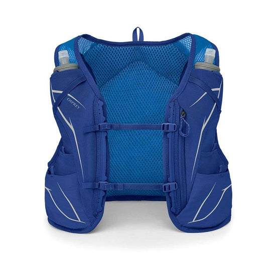 Trail running vest Duro 6 with adjustable straps and dual 500ml Hydraulics soft flasks.
