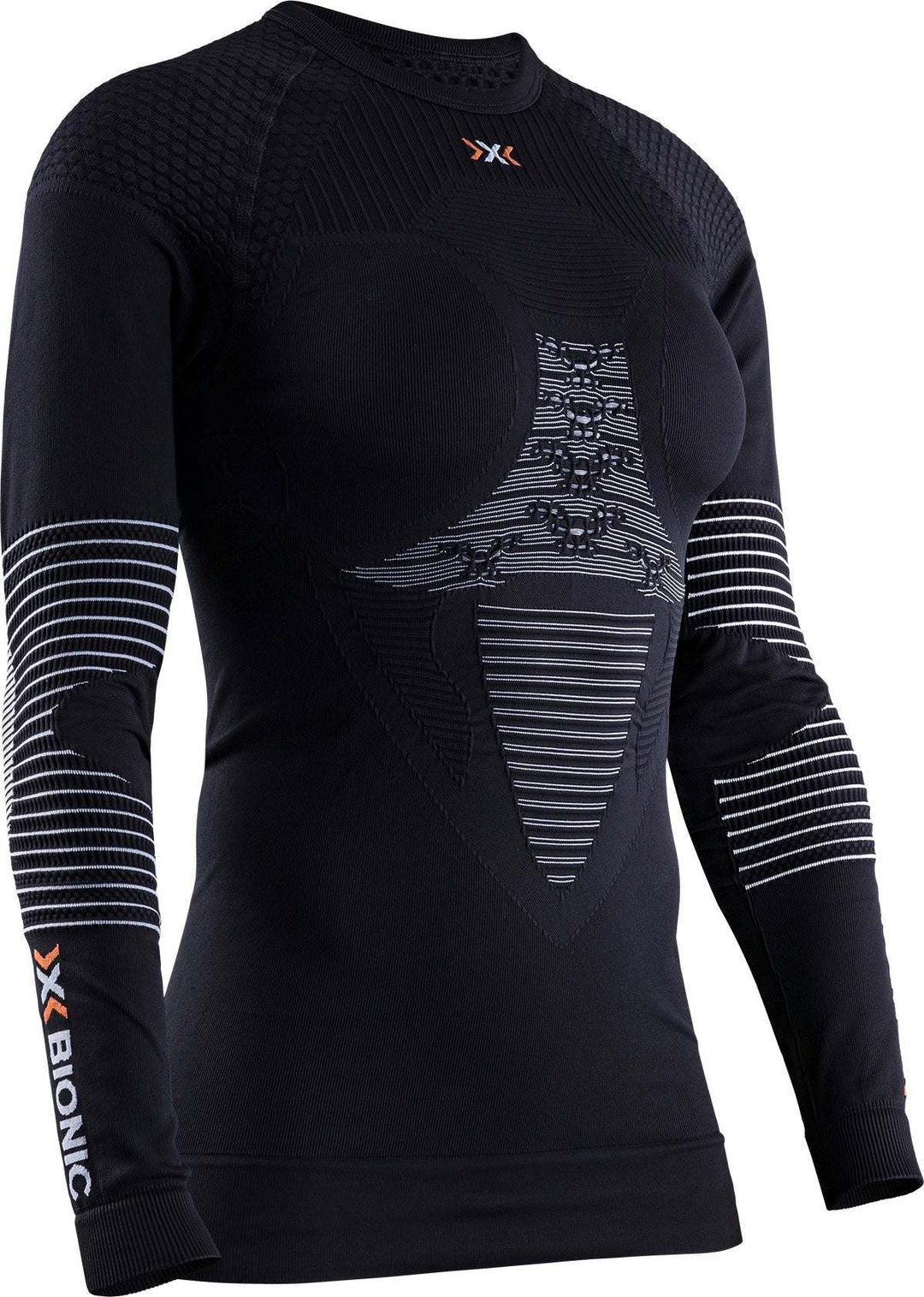 High-performance X-BIONIC® Energizer 4.0 long sleeve women's shirt with innovative Retina® technology, optimized for sport comfort and thermoregulation.