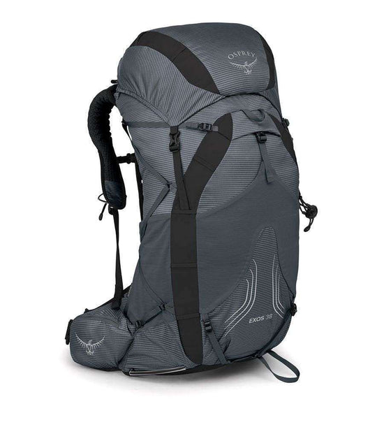Exos 38 lightweight recycled hiking backpack with AirSpeed ​​suspension and multiple pockets
