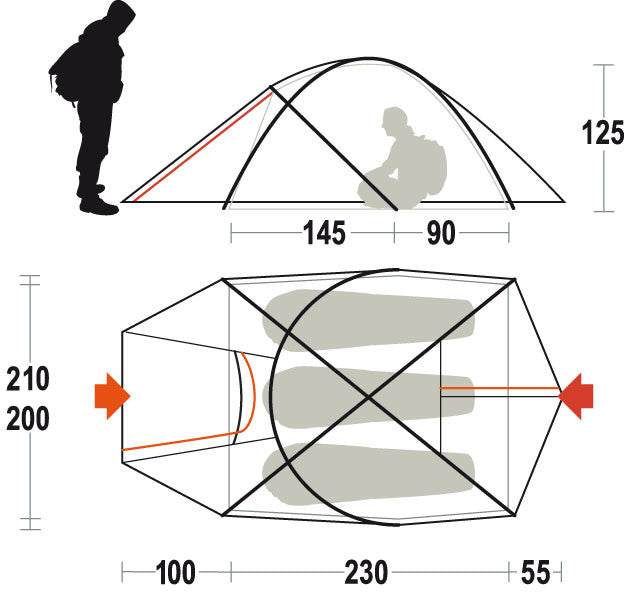 Tenda Pilier 3 Fr elegante e moderna per interni