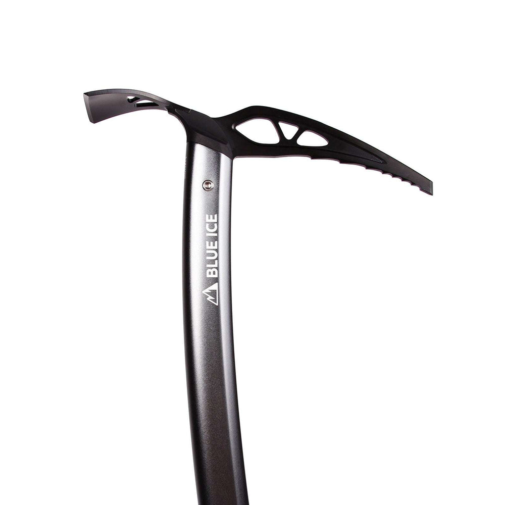 Falk Ice Axe with chrome alloy head and lightweight aluminum handle, ideal for beginner ski mountaineers.