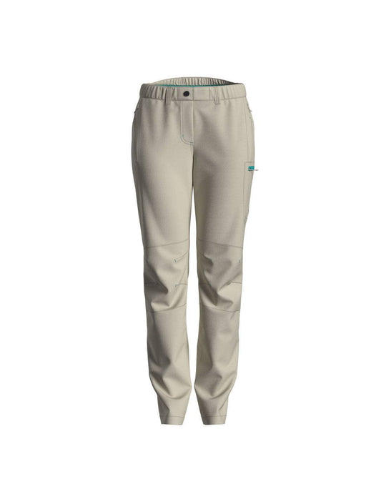 Pantaloni outdoor donna Fuoco Lady Pant colore oatmeal in materiale riciclato per trekking e attività all'aperto.