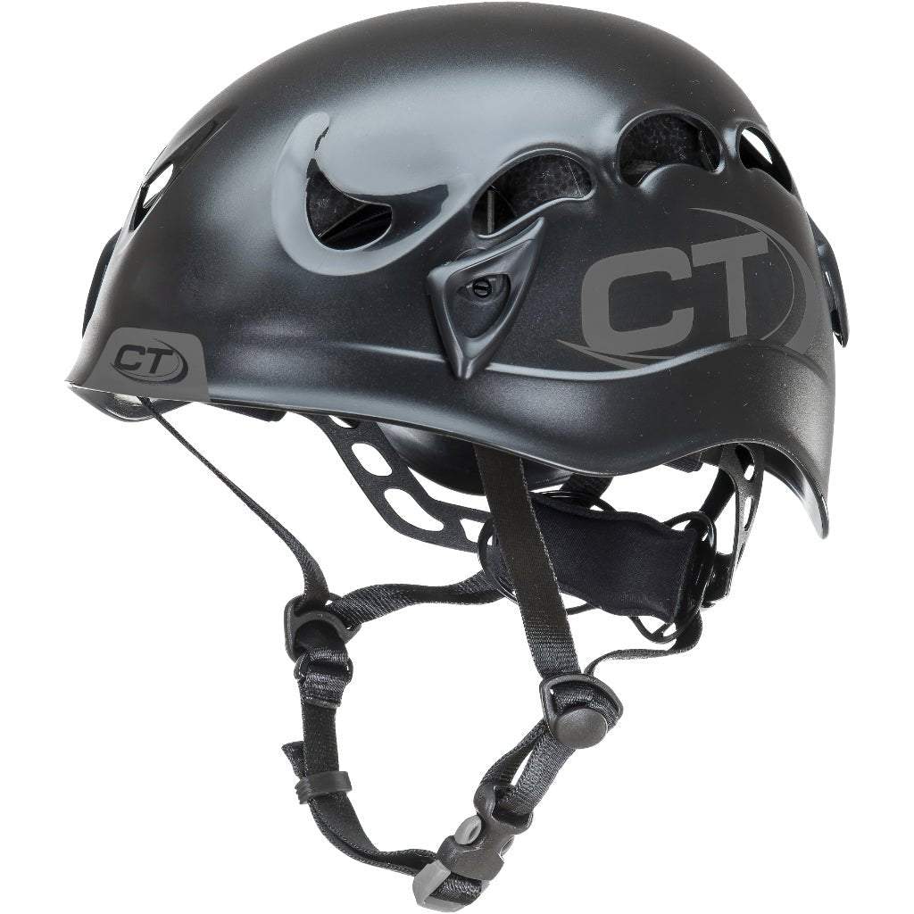 Black "Galaxy" climbing helmet with CT branding.