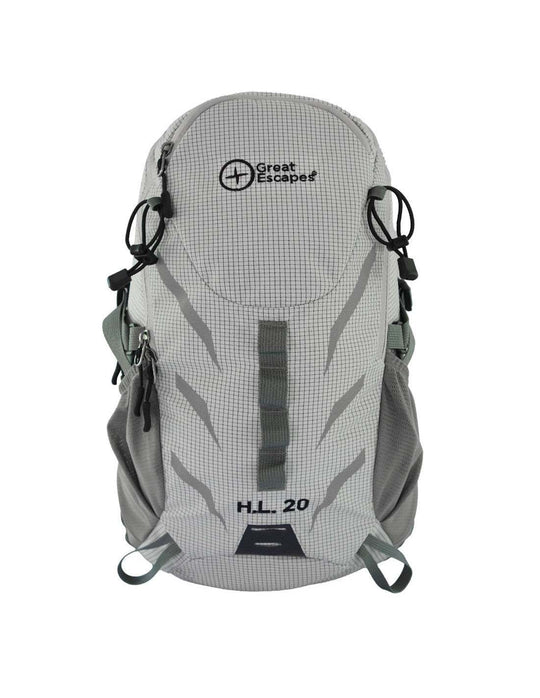 Zaino H.L. 20 ergonomico e leggero ideale per escursioni con tasche multiple e copri pioggia