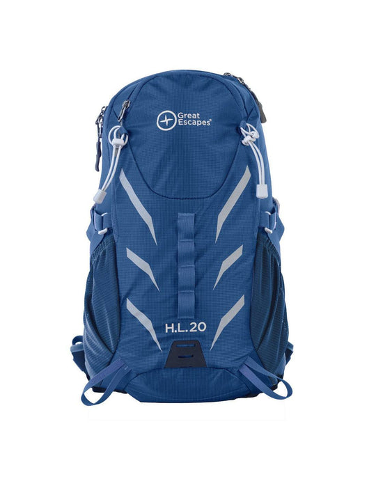 Zaino H.L. 20 ergonomico per escursioni leggere con tasche multiple e copri pioggia