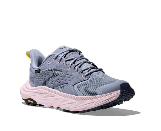 HOKA Anacapa 2 Low Gtx donna Tranquil Blue/Lilac Cream, vista di tre quarti frontale