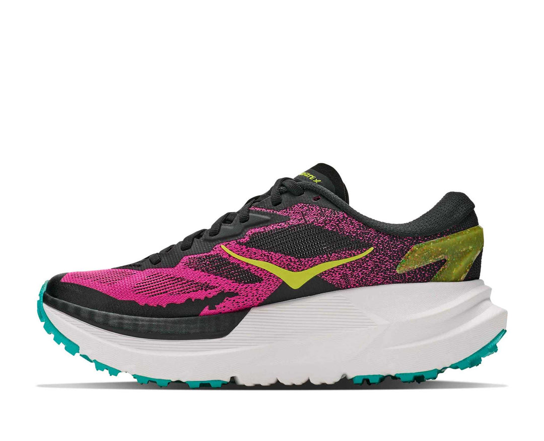 HOKA Mafate X donna Black/Neon Dragonfruit, vista laterale interna