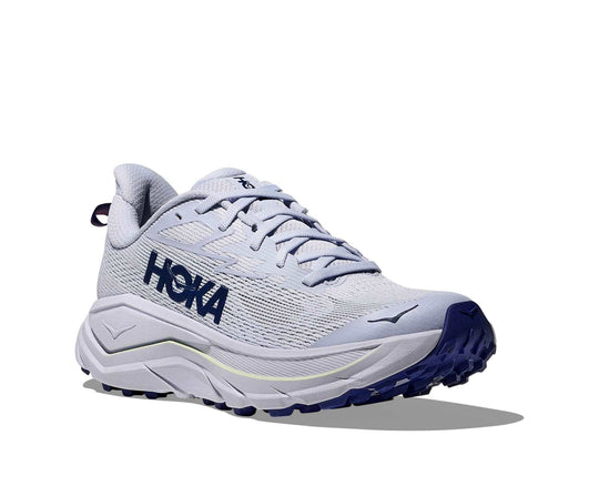 HOKA Challenger 8 donna Ambient Blue/Blueberry, vista di tre quarti frontale