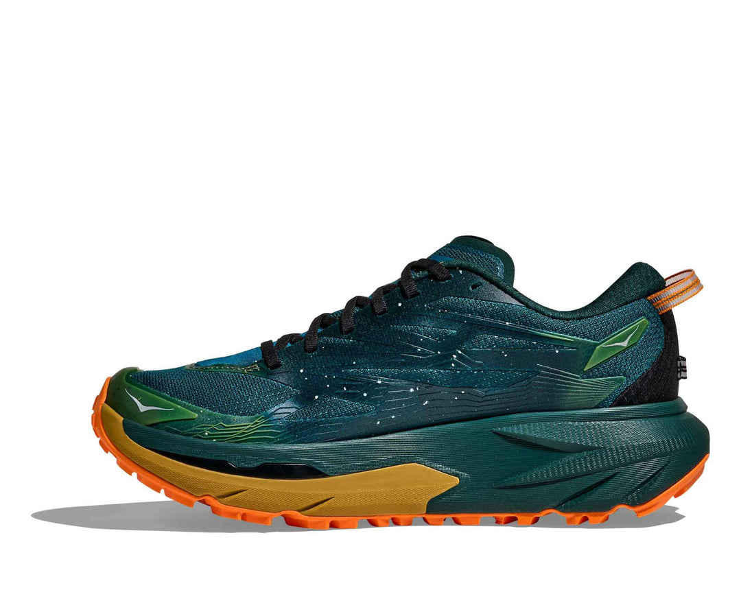 HOKA Mafate 5 uomo Tidal Wave/Mustard Seed, vista laterale interna
