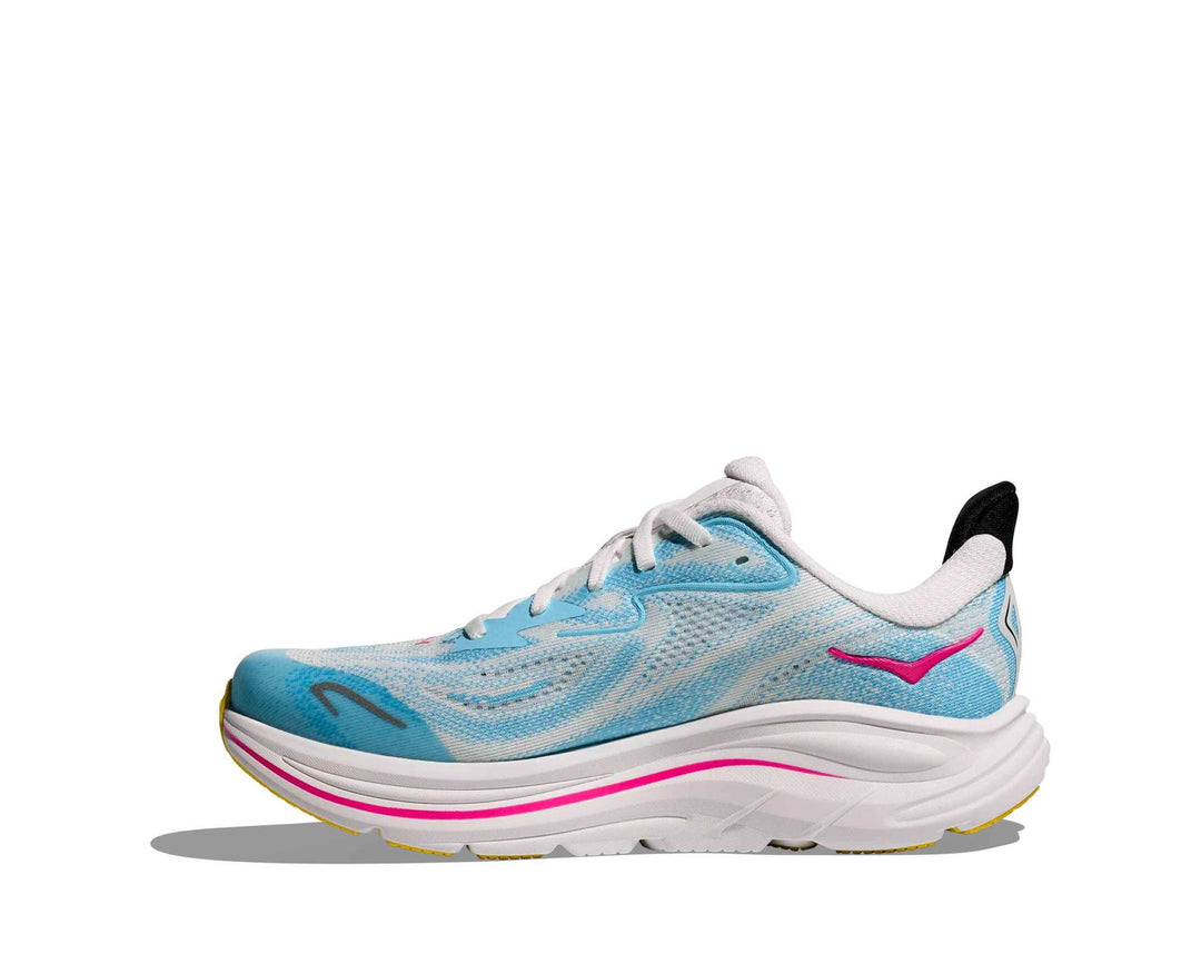 HOKA Clifton 10 Big Kids bambini Frost/Soaring Blue, vista laterale interna