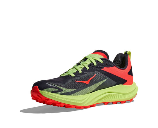 HOKA Zinal 3 donna Squid Ink/Neon Yuzu, vista di tre quarti dal lato interno