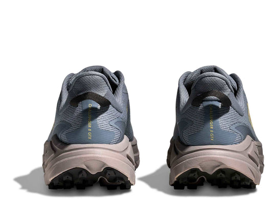 HOKA Challenger 8 Gtx uomo Washed Blue/Cement, vista posteriore della coppia