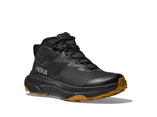 HOKA M Transport Hike GTX - Black/Black, vista anteriore a tre quarti, 1172912-BBLC