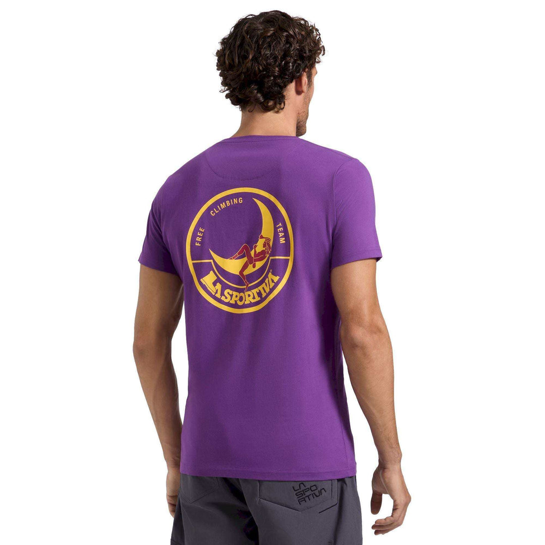 T-Shirt in cotone organico con stampa iconica Climbing On The Moon