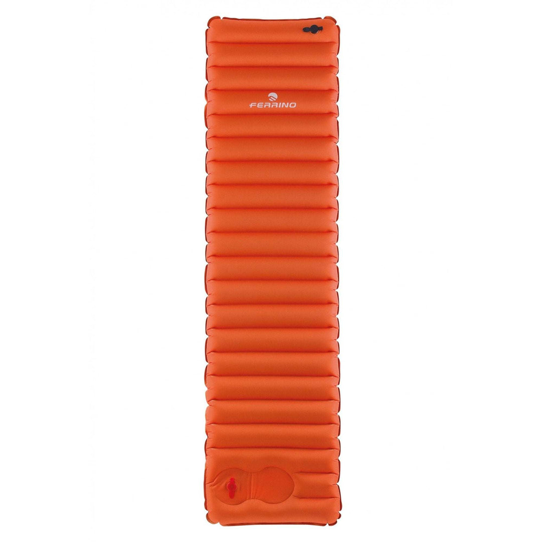 Inflatable camping mat Swift 60 in orange with foot pump, 200x60 cm.
