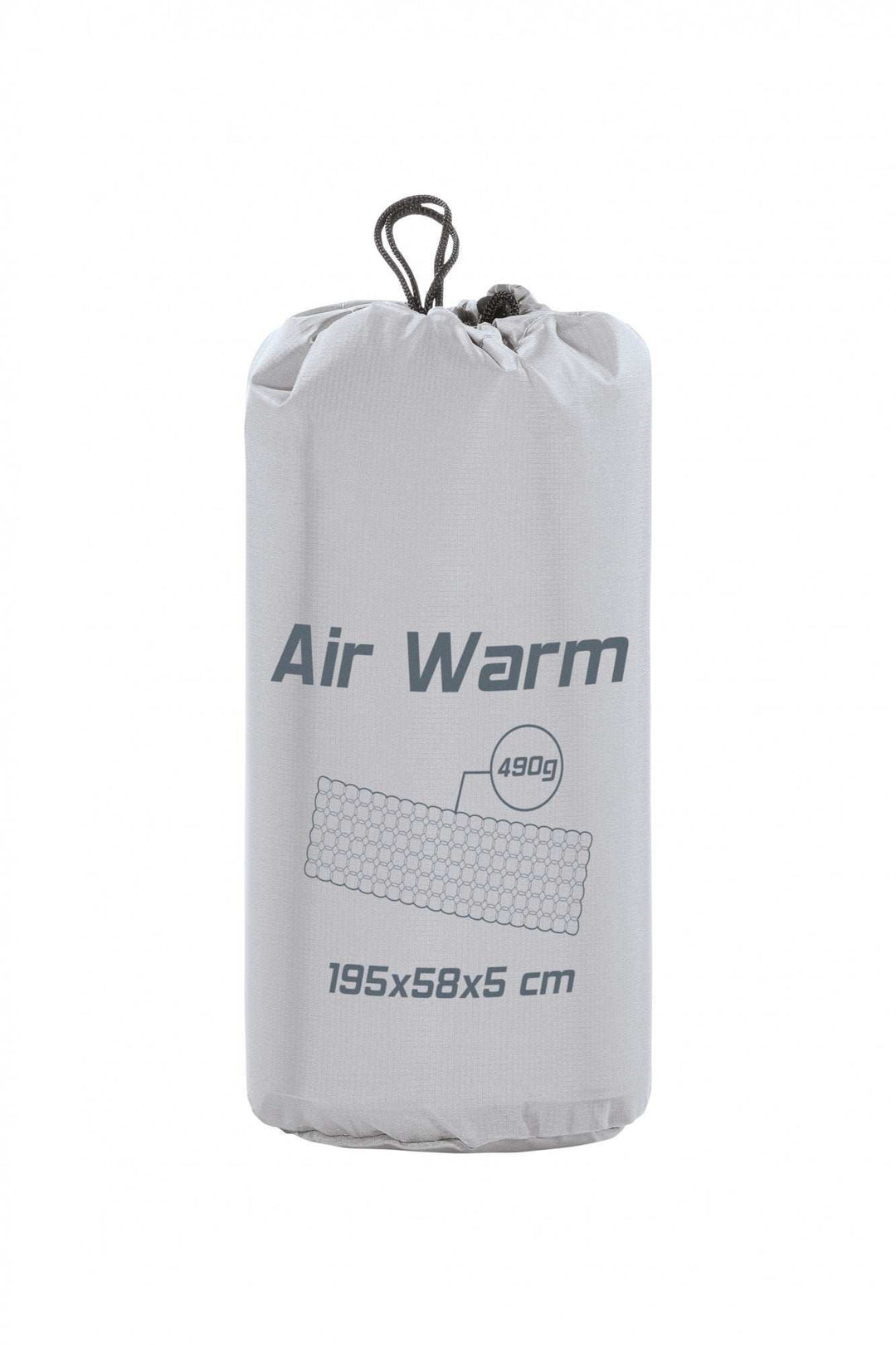 Materassino Gonf. Air Warm rolled up in packaging, 195x58x5 cm, 490g.