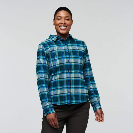 Mero Organic Flannel Shirt W - Bluegrass Plaid - Blogside