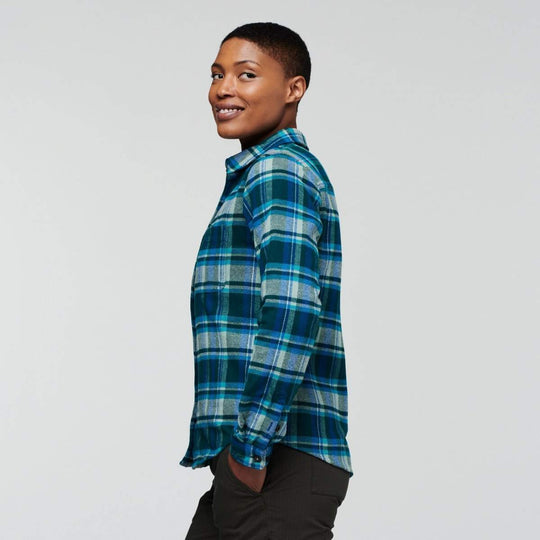 Mero Organic Flannel Shirt W - Bluegrass Plaid - Blogside