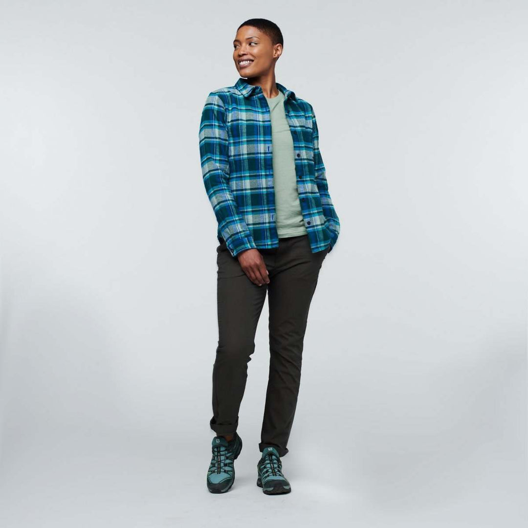 Mero Organic Flannel Shirt W - Bluegrass Plaid - Blogside