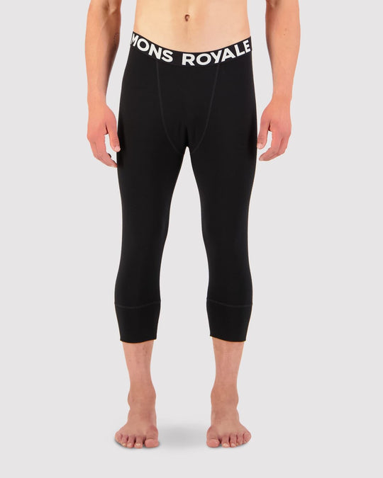 Cascade Merino Base Layer 3/4 Legging - Black | Men&