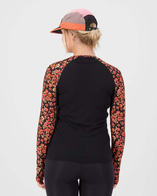 Mons Royale Bella Merino Long Sleeve donna - Ditzy Camo/Black - 2