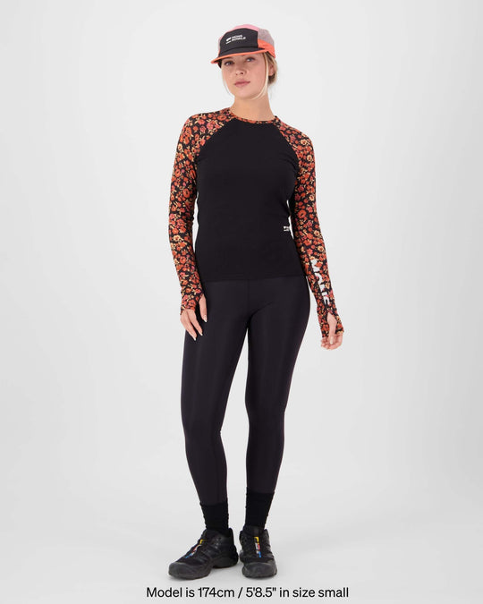 Mons Royale Bella Merino Long Sleeve donna - Ditzy Camo/Black - 3