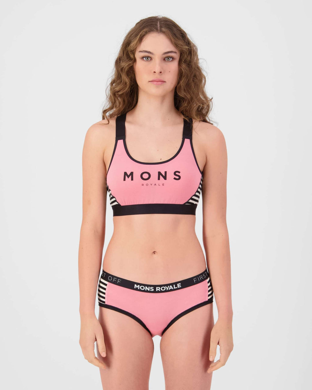 Stella Merino X-Back Bra - Flamingo / MR Stripe | Women&
