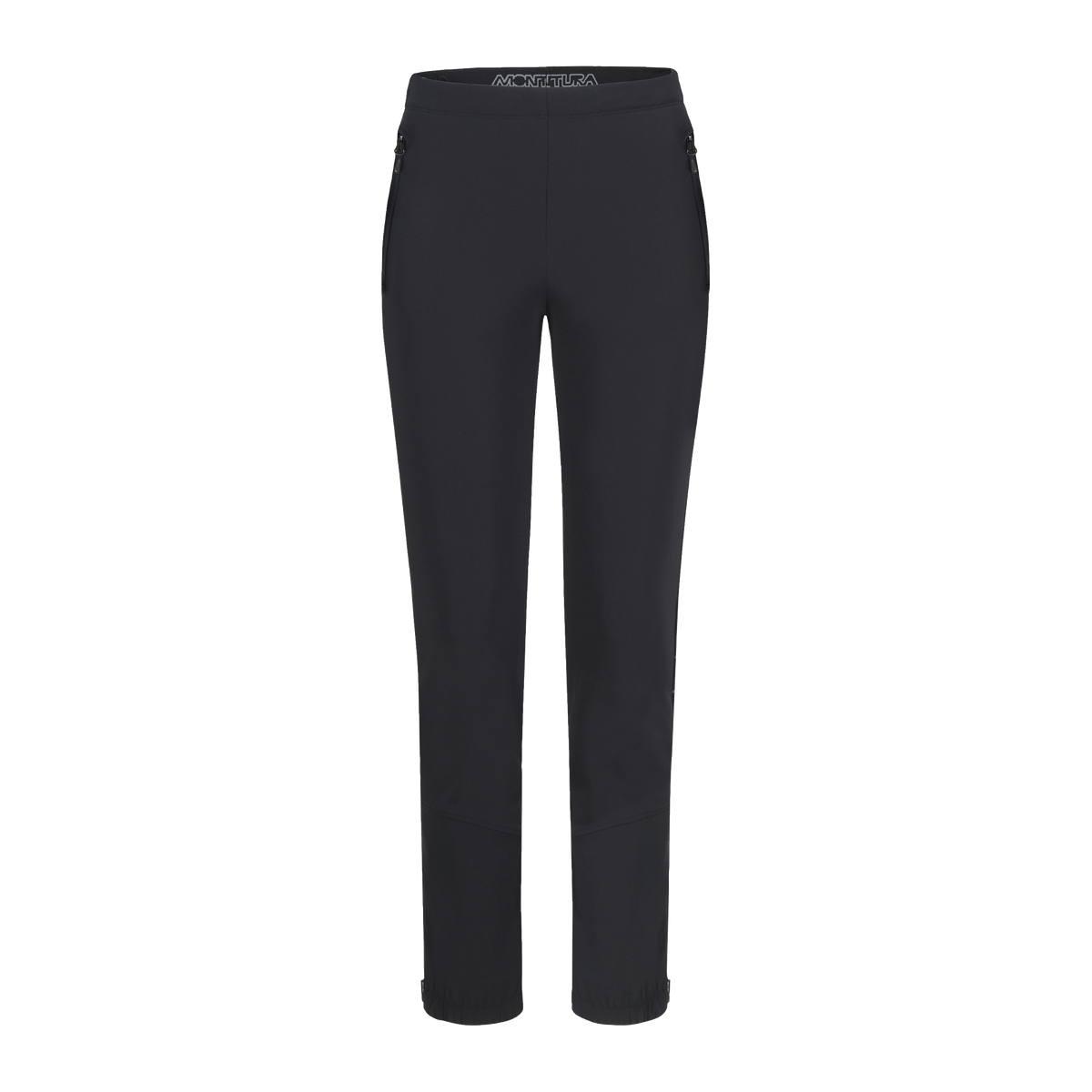 Montura Poison Pants Woman Black, vista frontale con zip nere