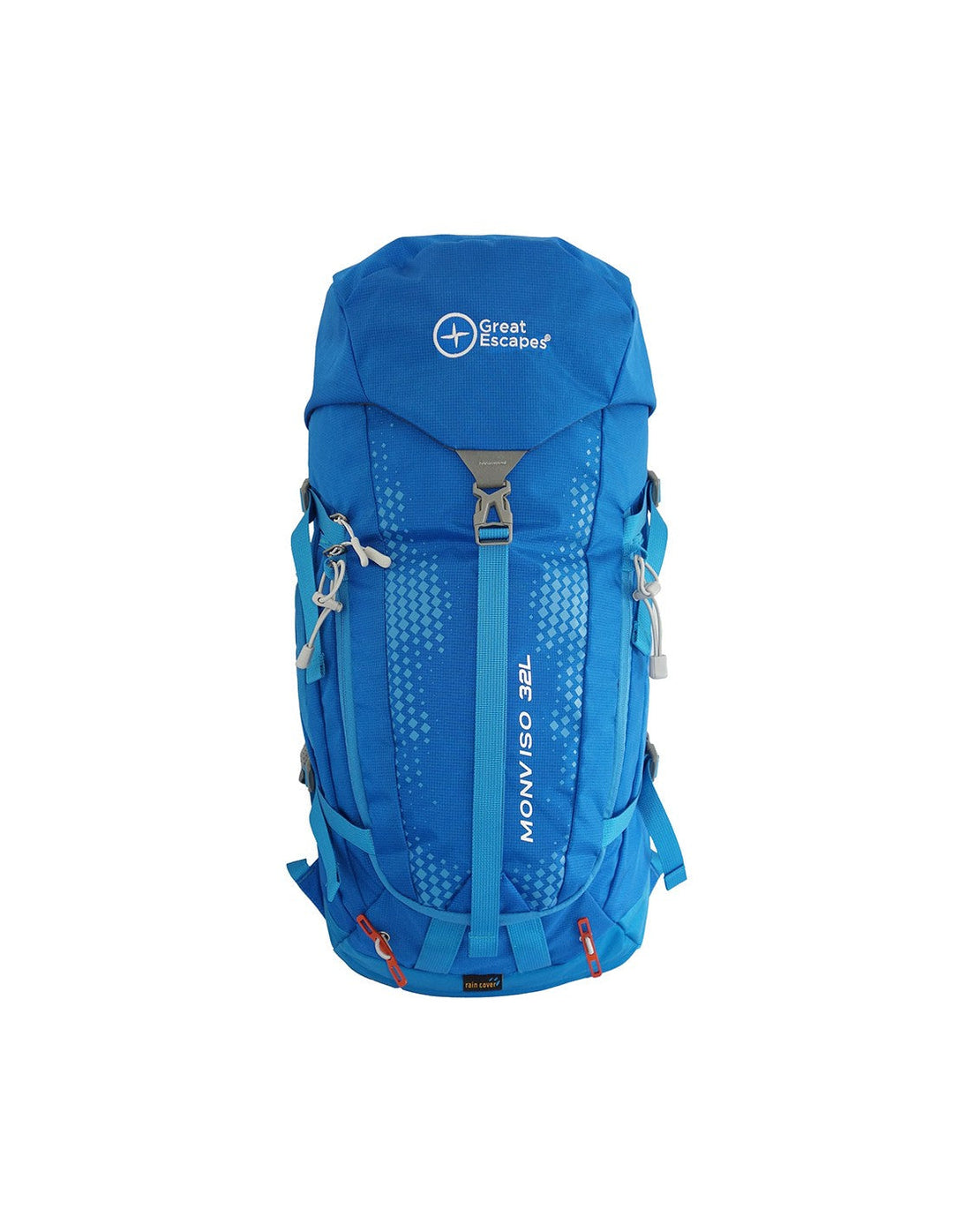 Zaino Monviso 32 litri da alpinismo colore Diva Blue con schienale traspirante e spallacci ergonomici