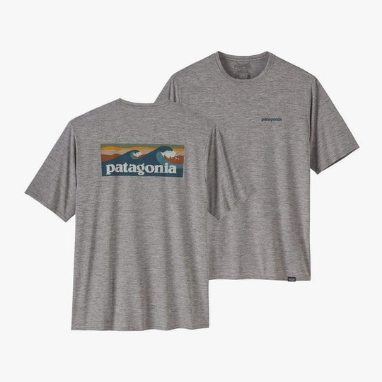 M's Cap Cool Daily Graphic Shirt - Waters-Boardshort Logo Abalone Blue: Feather Grey - Blogside