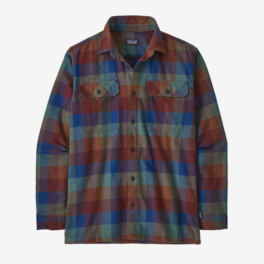 M's L/S Organic Cotton Mw Fjord Flannel Shirt - Guides: Superior Blue - Blogside