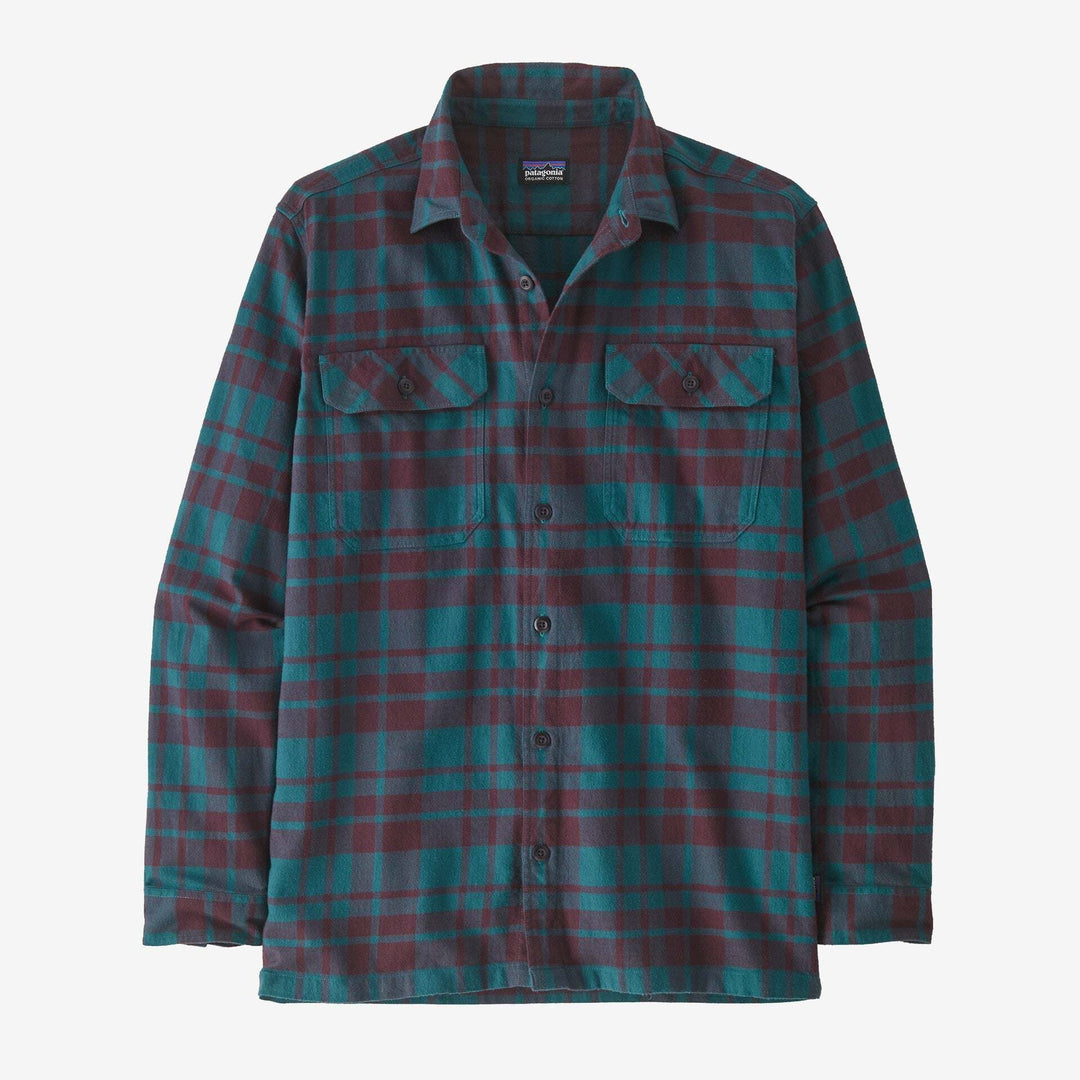 M's L/S Organic Cotton Mw Fjord Flannel Shirt - Ice Caps: Belay Blue - Blogside
