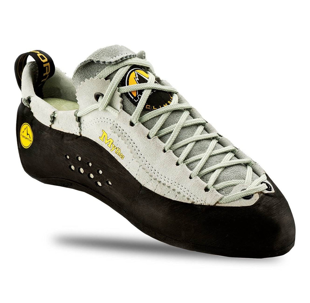 Climbing shoe "Mythos Woman" with suede upper and Vibram® XS Grip2 sole for women, ideal for various terrains.