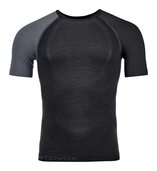 Ortovox 120 Comp Light Short Sleeve M Black Raven, vista frontale