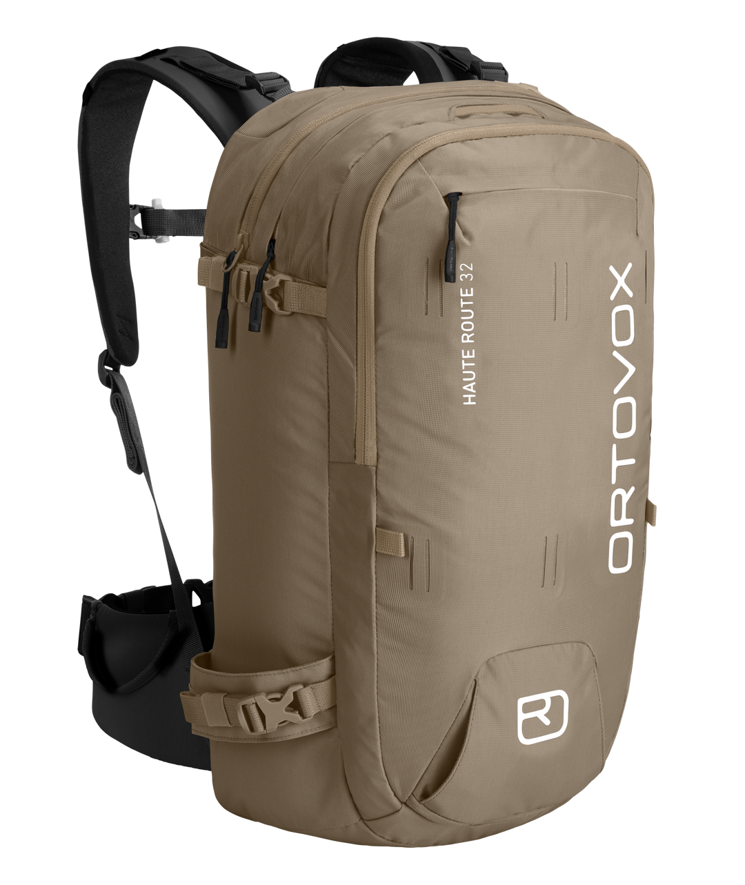 Ortovox Haute Route 32 Dark Linen, vista frontale a tre quarti