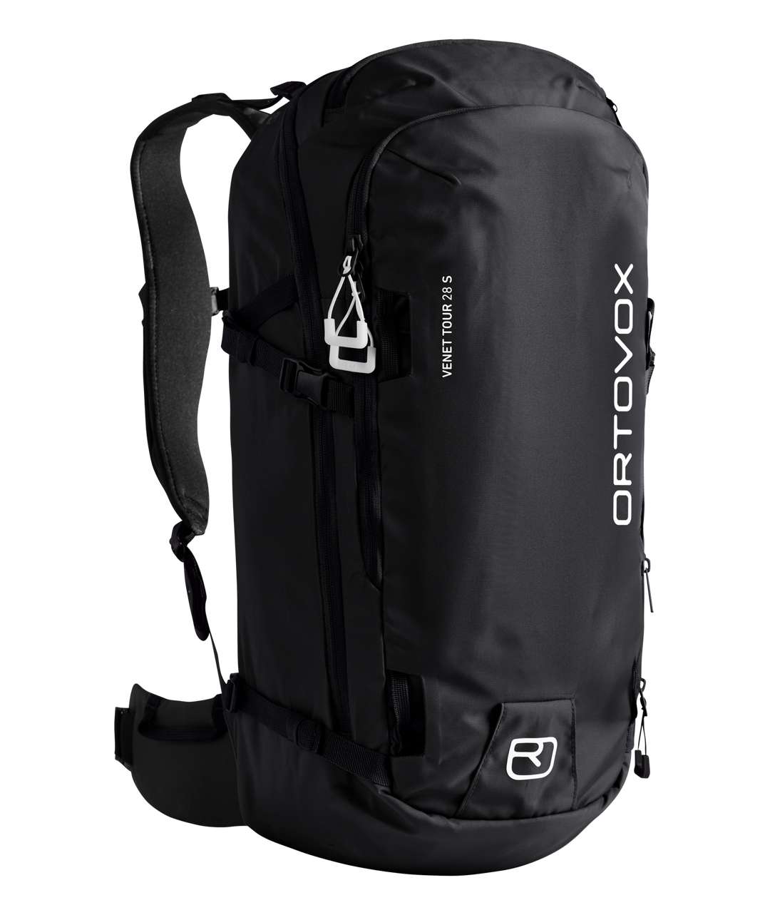 Ortovox Venet Tour 28 S Black Raven, vista frontale a tre quarti