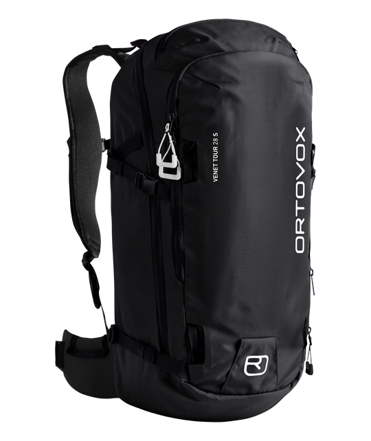 Ortovox Venet Tour 28 S Black Raven, vista frontale a tre quarti