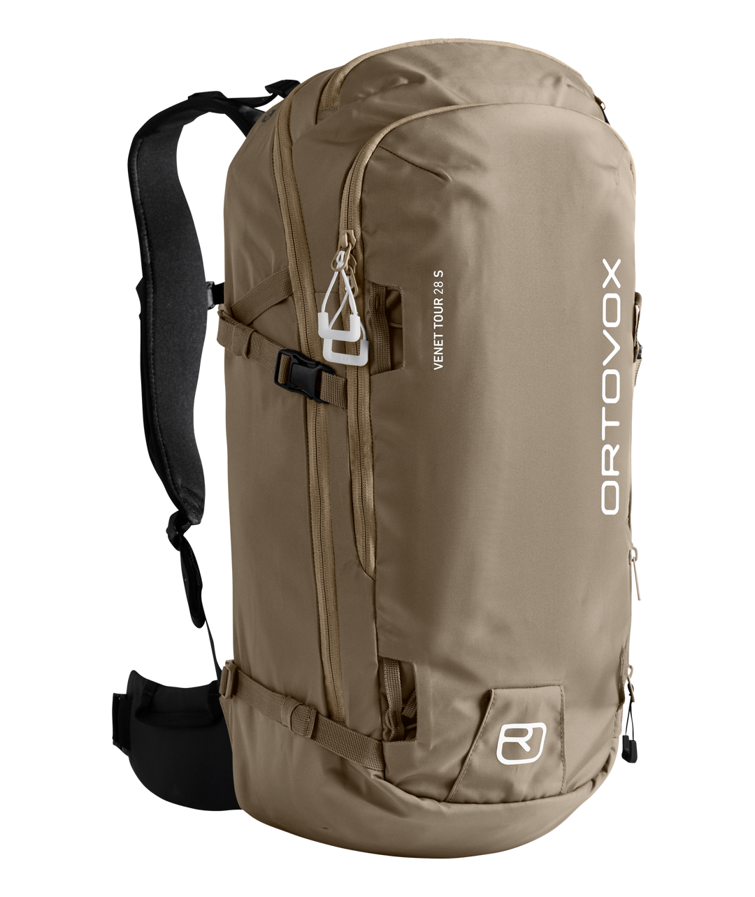 Ortovox Venet Tour 28 S Dark Linen, vista frontale a tre quarti