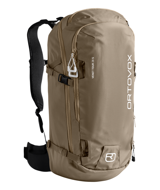 Ortovox Venet Tour 28 S Dark Linen, vista frontale a tre quarti