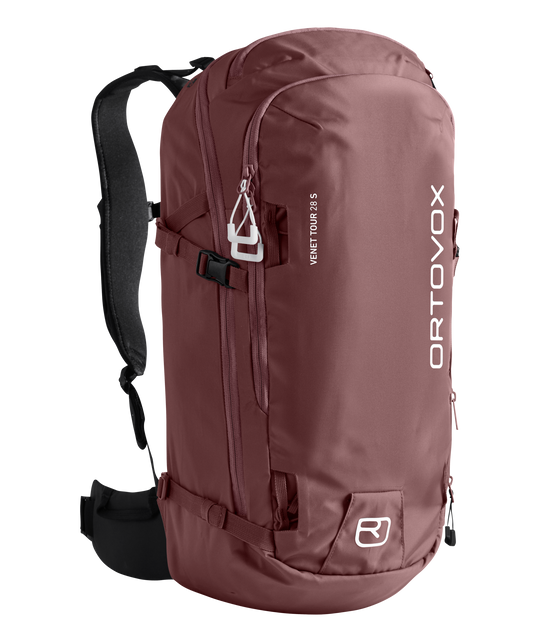 Ortovox Venet Tour 28 S Dusk Rose, vista frontale a tre quarti