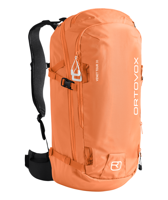 Ortovox Venet Tour 30 Faded Tangerine, vista frontale a tre quarti