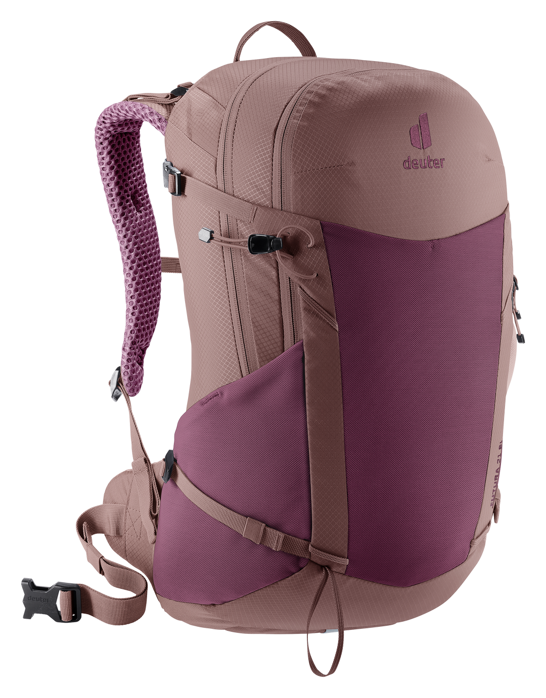Deuter Futura 21 SL Cassis/Ashrose, frontale tre quarti opposto