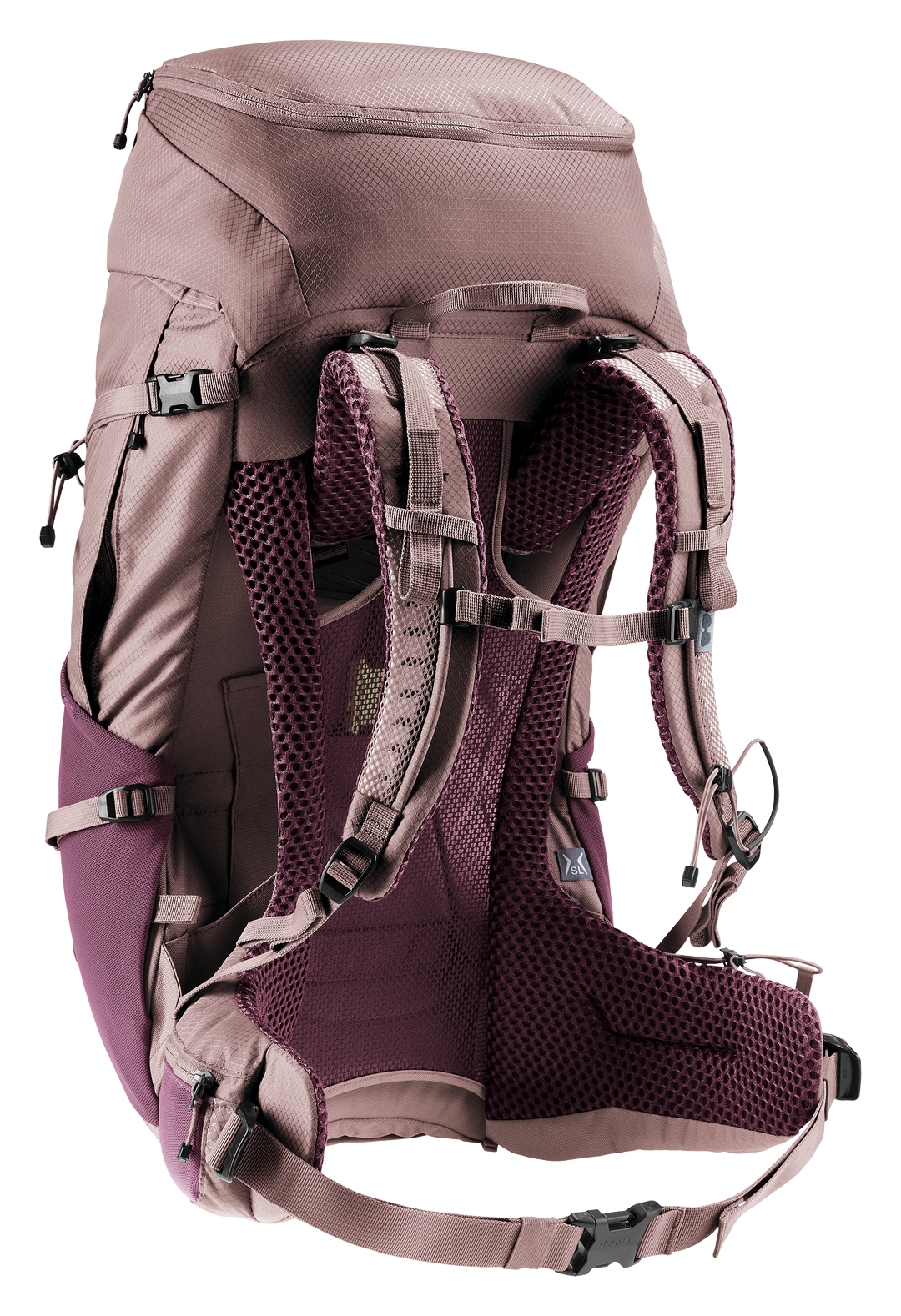 Deuter Futura Pro 38 SL Cassis/Ashrose, posteriore tre quarti