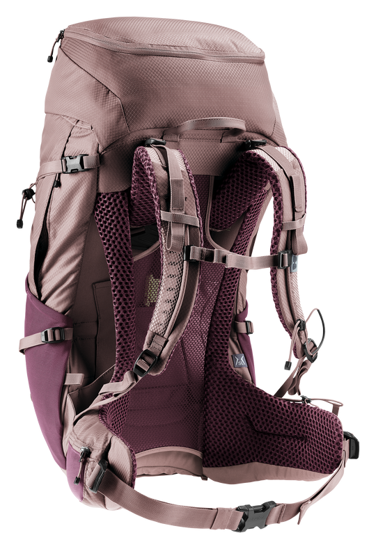 Deuter Futura Pro 38 SL Cassis/Ashrose, posteriore tre quarti