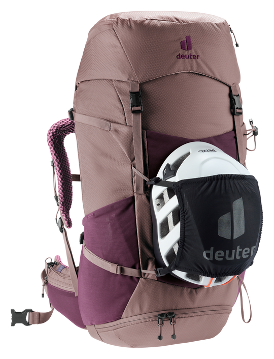Deuter Futura Pro 38 SL Cassis/Ashrose, con portacasco