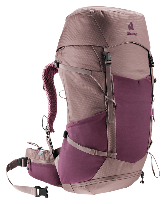 Deuter Futura Pro 38 SL Cassis/Ashrose, frontale tre quarti opposto