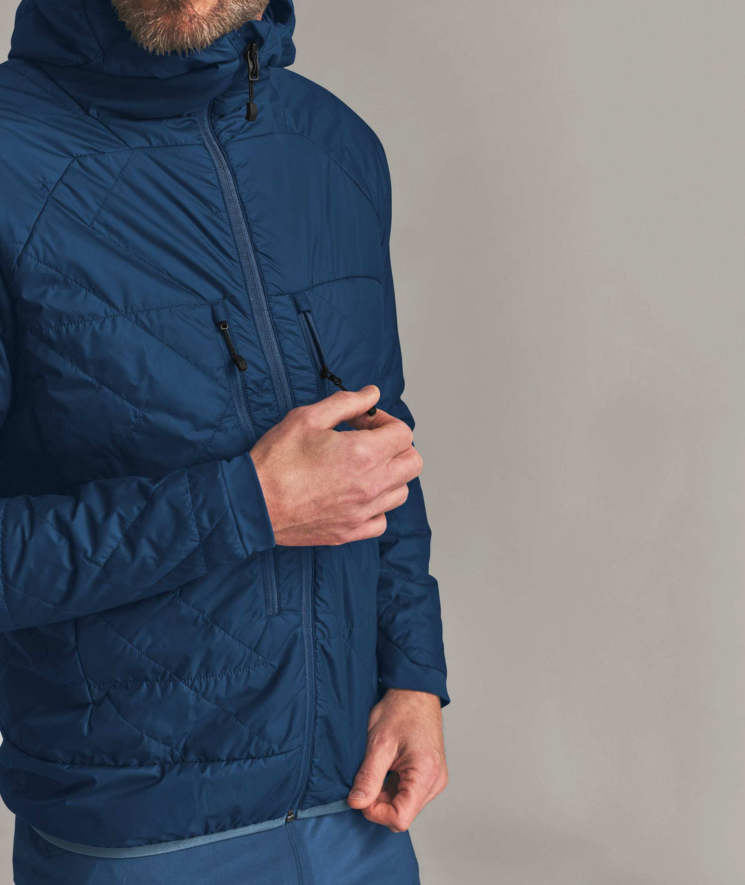 Ortovox Venet Swisswool 60 Jacket M - Blue Nunatak, dettaglio tasche sul petto