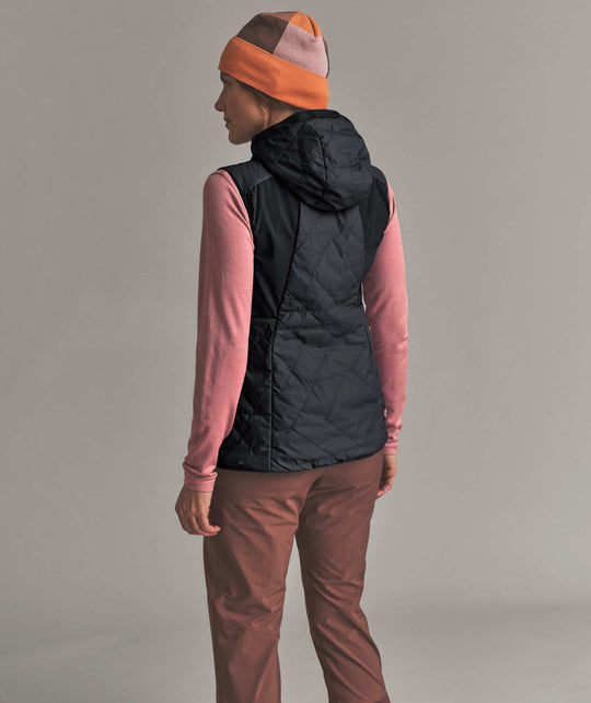 Ortovox Venet Swisswool 60 Vest W - Black Raven, indossato, vista posteriore